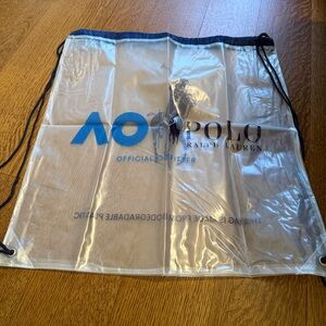 Polo Ralph Lauren Australian Open AO drawstring bag and pin